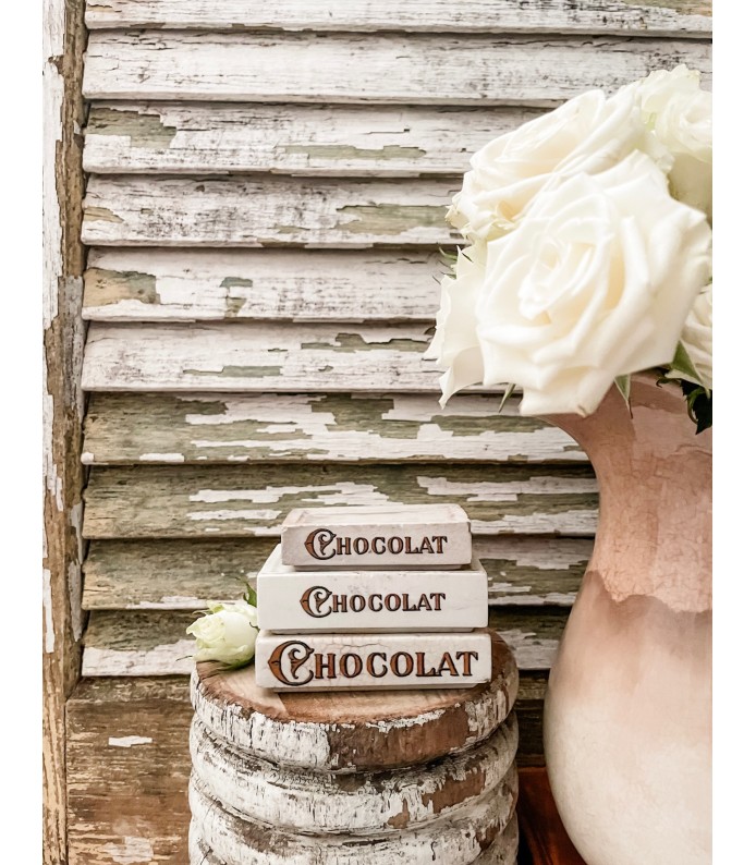 Antique English Ironstone, Rare Rectangle stack of 3 - Chocolat stack - An Instant Collection